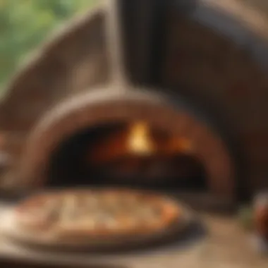 Traditional wood-fired pizza oven