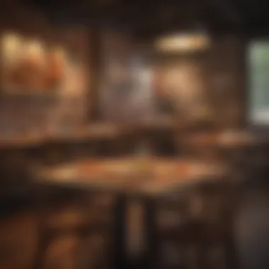 A cozy pizza restaurant atmosphere