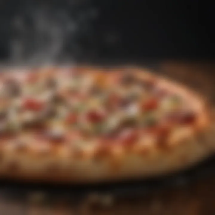 Smoky flavor profile showcasing pizza ingredients