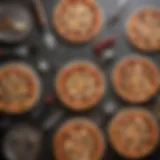 Selection of various professional pizza cutters