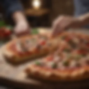 Artisan Pizza Crafted with Fresh Ingredients Artisan pizza being crafted with fresh ingredients