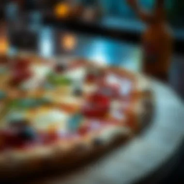 Unique Naked Pizza Variation A close-up of a unique naked pizza variation in Las Vegas