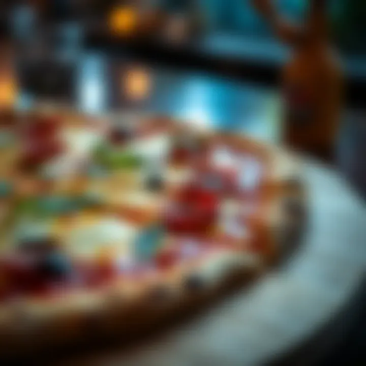 Unique Naked Pizza Variation A close-up of a unique naked pizza variation in Las Vegas