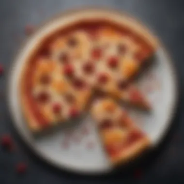 Artfully Plated Dessert Pizza A beautifully plated slice of dessert pizza garnished creatively