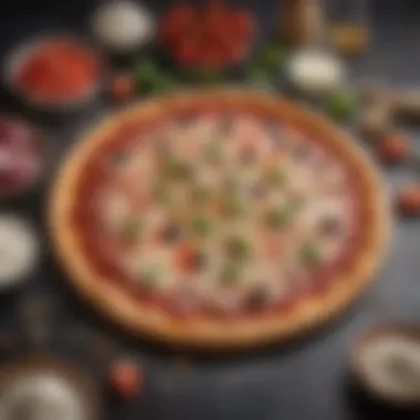 Ingredients for Sweet Pizza Creations Ingredients laid out for creating a sweet pizza base