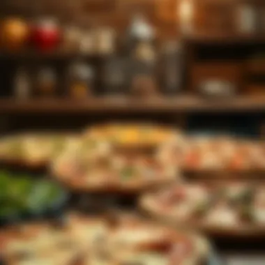 Regional Varieties of Pizza Variety of regional pizza styles displayed on a rustic table