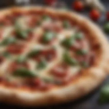 Classic Wood-Fired Neapolitan Pizza A classic wood-fired Neapolitan pizza with fresh basil and mozzarella