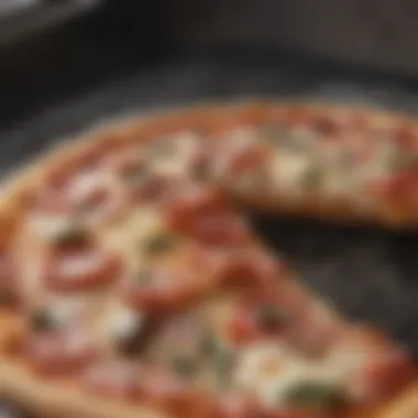 Perfectly Baked Pizza from the Cuisinart Oven Close-up of a freshly baked pizza inside the Cuisinart Grill Top Pizza Oven