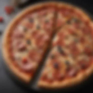 Nutritional Insights Nutritional information chart highlighting the values of Domino's two-topping medium pizza.