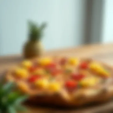 Cultural Significance of Pineapple Pizza An artistic representation of the history and cultural significance of pineapple on pizza