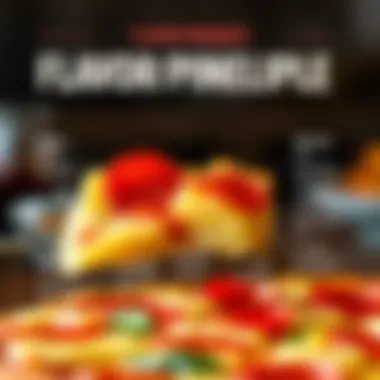 Flavor Profiles of Pepperoni and Pineapple An infographic showcasing the flavor profiles and ingredient pairings that complement pepperoni and pineapple