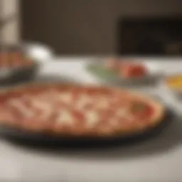 Elegant Ekco pizza pan showcasing its sleek design