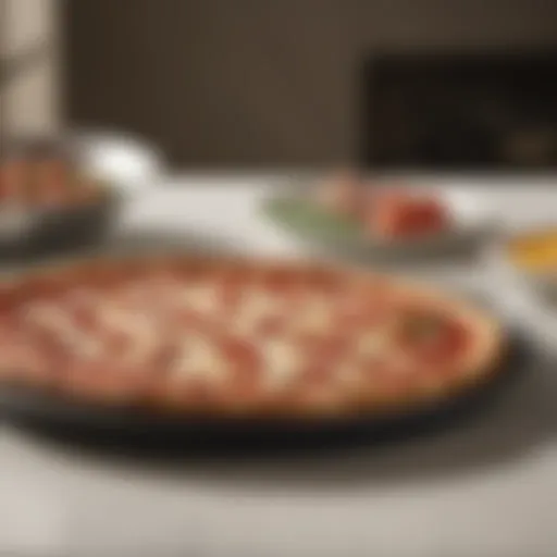 Elegant Ekco pizza pan showcasing its sleek design