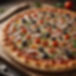 Artisan pizza showcasing diverse toppings