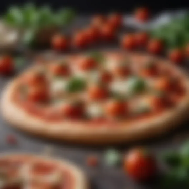 A selection of artisanal pizza ingredients including San Marzano tomatoes, fresh basil, and high-quality mozzarella.