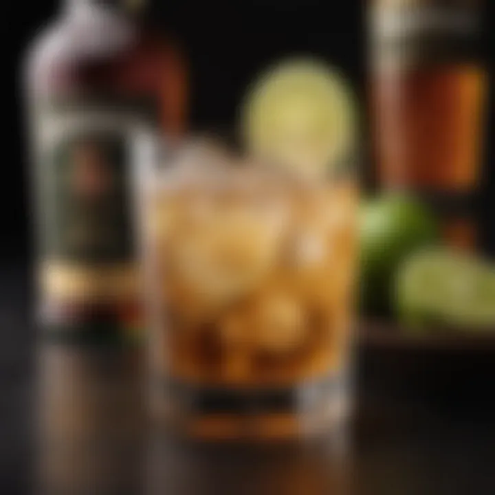 A sophisticated glass of Jameson whiskey and ginger ale garnished with a lime wedge.