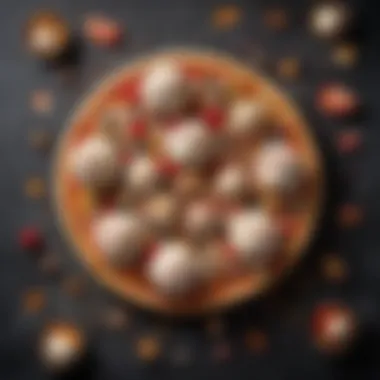 Artful Dessert Pizza with Ice Cream An artful dessert pizza adorned with ice cream and toppings