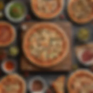 Gozney Roccbox Table with Pizza Toppings A close-up of the Gozney Roccbox Table with pizza toppings