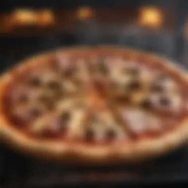 A gourmet pizza baked in a high-quality pizza oven