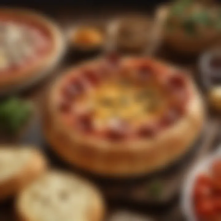 A colorful array of ingredients highlighting the nutritional aspects of pizza bread bowls