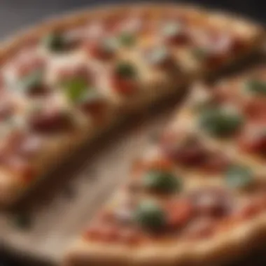 Artisanal Pizza with Fresh Ingredients A close-up of artisanal pizza featuring fresh, local ingredients