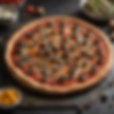Flavor Enhancing Toppings for Portobella Mushroom Pizza A selection of toppings to enhance the flavor of Portobella mushroom pizza