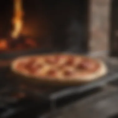 Small Pizza Steel in Action Small pizza steel placed in an oven demonstrating its usage