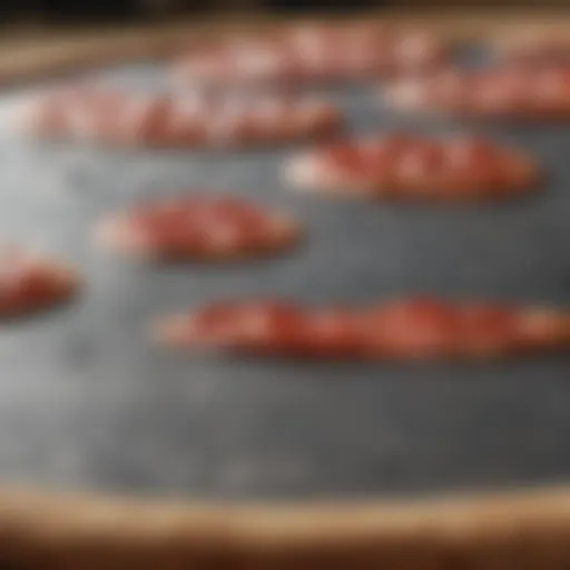 Close-up view of the Staub pizza stone showcasing its smooth surface.