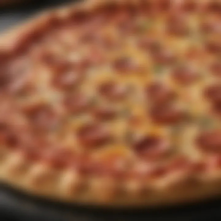 Graphical representation of heat distribution across the Staub pizza stone.