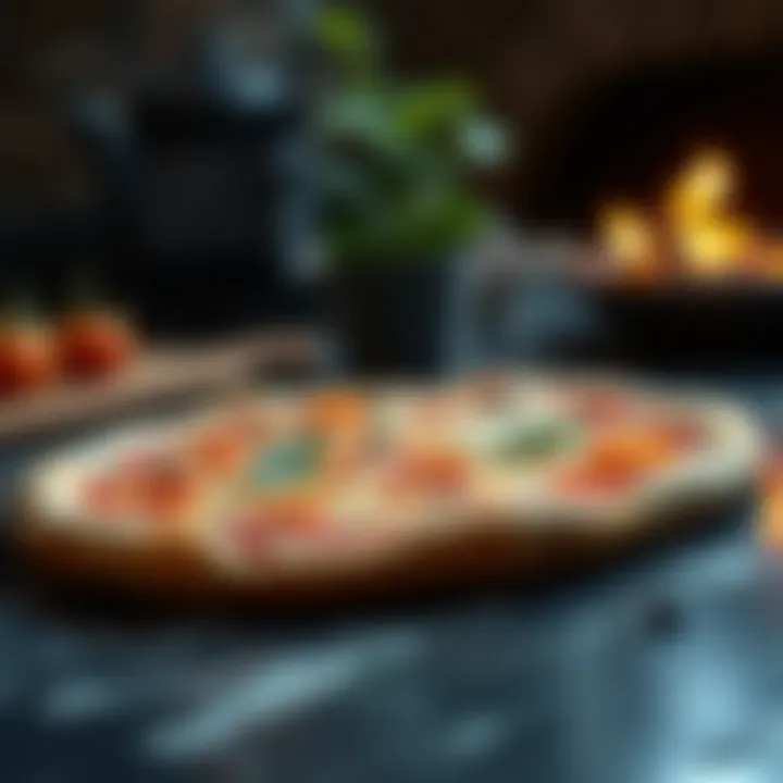 Illustration of heat retention characteristics of a pizza stone