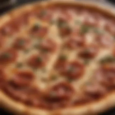 Thin Crust Pizza A sleek thin crust pizza, emphasizing its crispy and delicate base topped with vibrant ingredients.