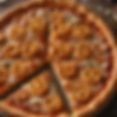 Pairing Pretzel Pizza Crust An inviting scene of pretzel pizza crust being enjoyed with complementary beverages.