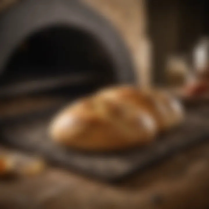 Baking WW two ingredient dough in a rustic oven, showcasing the finishing touch