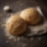 Close-up of WW two ingredient dough with a rustic texture