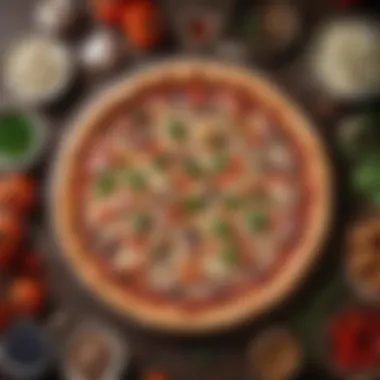 Ingredients for a Perfect Wood-Fired Pizza An array of ingredients artistically arranged for wood-fired pizza