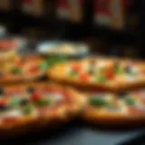 A vibrant selection of artisanal pizzas showcasing diverse toppings and styles.