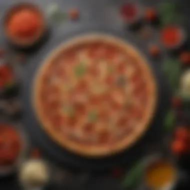 A perfectly baked pizza on a pizza stone