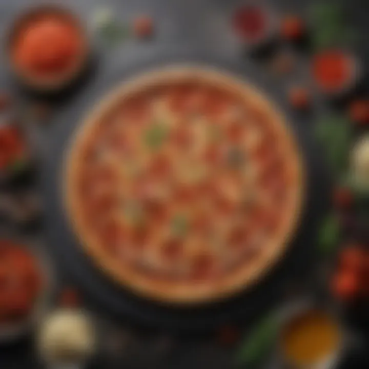 A perfectly baked pizza on a pizza stone