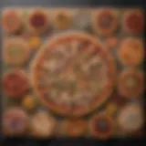 A vibrant selection of various pizza toppings arranged artistically