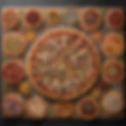A vibrant selection of various pizza toppings arranged artistically