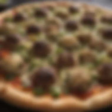 An artistic arrangement of sprouts on a gourmet frozen pizza