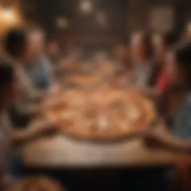 The Community Experience with Uno Pizza Customers enjoying pizza during a gathering