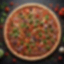 A vibrant selection of plant-based pizza toppings arranged artfully.