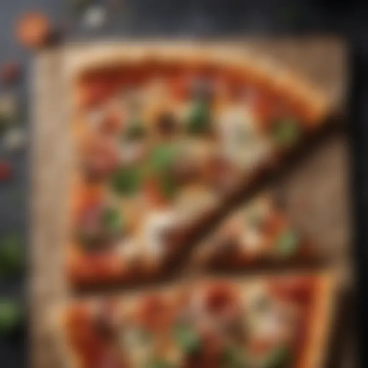 A close-up of a gourmet veggie pizza slice