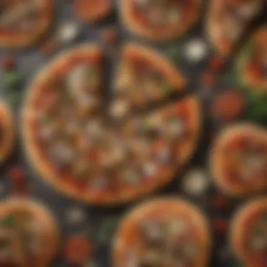 Diverse Vegetable Toppings for Pizzas An assortment of unique veggie toppings