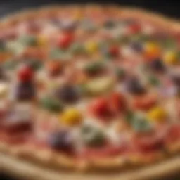 Freshly baked pizza with vibrant toppings