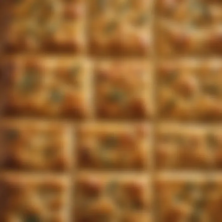 A close-up of the airy texture and golden crust of focaccia bread