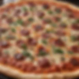 A beautifully arranged whole foods frozen pizza with vibrant toppings