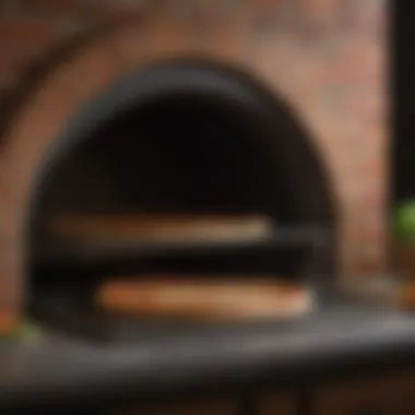 Artisanal oven with thin pizza stone