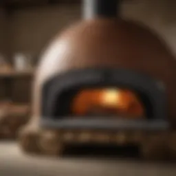 An elegant wood fired oven showcasing its craftsmanship and design.